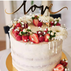Three Tier 10 in Fruit Wedding Cake